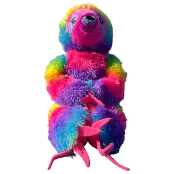BABW Let's Hang Rainbow Tie Die Sloth Plush Stuffed Security Support Pet Toy - Picture 2 of 16